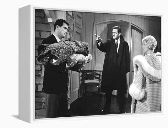 Pillow Talk, Rock Hudson, Tony Randall, Doris Day, 1959-null-Framed Stretched Canvas