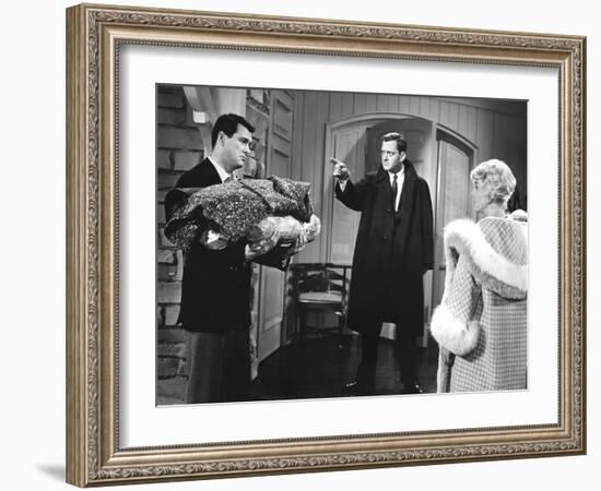 Pillow Talk, Rock Hudson, Tony Randall, Doris Day, 1959-null-Framed Photo