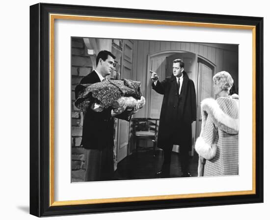 Pillow Talk, Rock Hudson, Tony Randall, Doris Day, 1959-null-Framed Photo