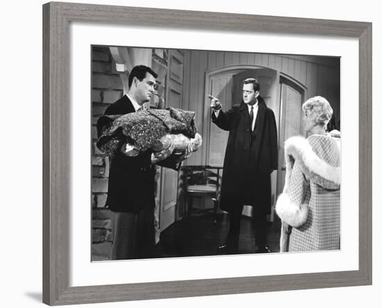 Pillow Talk, Rock Hudson, Tony Randall, Doris Day, 1959-null-Framed Photo