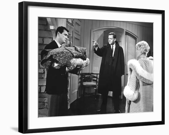 Pillow Talk, Rock Hudson, Tony Randall, Doris Day, 1959-null-Framed Photo