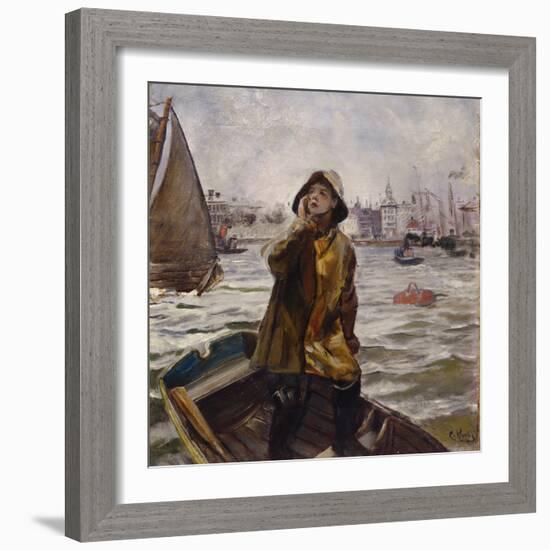 Pilot boy, Bergens Bay, 1905-Christian Krohg-Framed Giclee Print