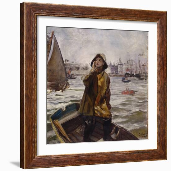 Pilot boy, Bergens Bay, 1905-Christian Krohg-Framed Giclee Print