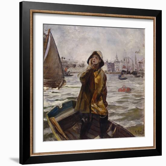 Pilot boy, Bergens Bay, 1905-Christian Krohg-Framed Giclee Print