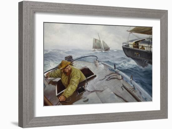 Pilot in Rough Weather-Theodor Severin Kittelsen-Framed Giclee Print