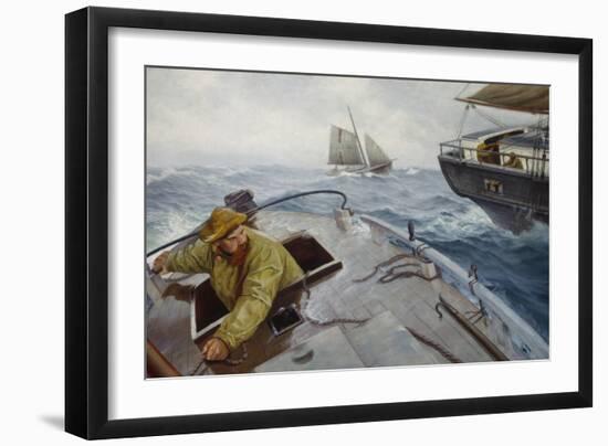 Pilot in Rough Weather-Theodor Severin Kittelsen-Framed Giclee Print