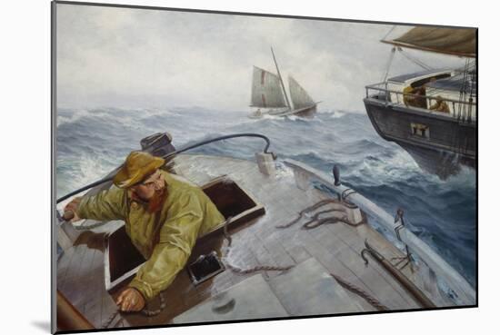 Pilot in Rough Weather-Theodor Severin Kittelsen-Mounted Giclee Print