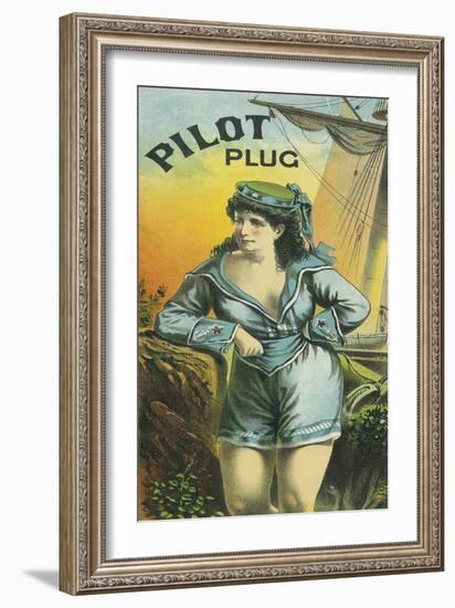 Pilot Plug Brand Tobacco Label-Lantern Press-Framed Art Print