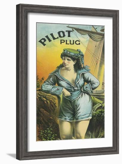 Pilot Plug Brand Tobacco Label-Lantern Press-Framed Art Print
