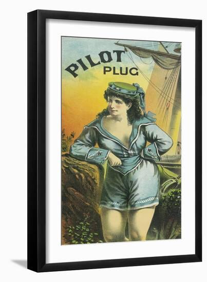 Pilot Plug Brand Tobacco Label-Lantern Press-Framed Art Print