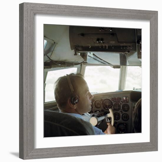 Piloting an Illyusin 18 Airliner-Unknown-Framed Photographic Print