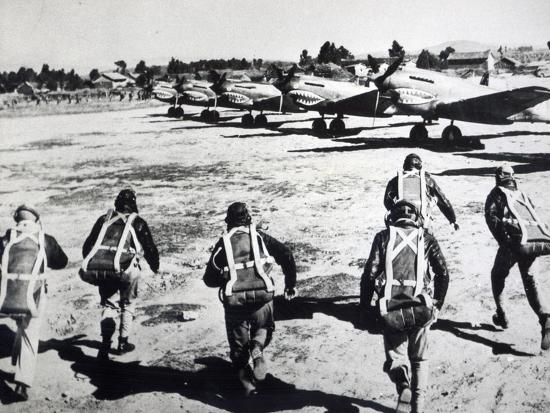 Pilots of the Flying Tigers Run to their Fighters to Intercept Japanese ...