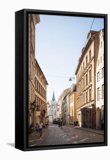 Pils Iela Street, Riga, Latvia, Baltic States, Europe-Ben Pipe-Framed Premier Image Canvas