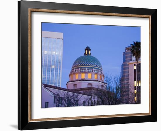 Pima County Courthouse and Skyscrapers, Tucson, Pima County, Arizona-Richard Cummins-Framed Photographic Print