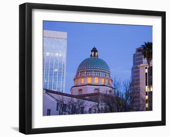 Pima County Courthouse and Skyscrapers, Tucson, Pima County, Arizona-Richard Cummins-Framed Photographic Print