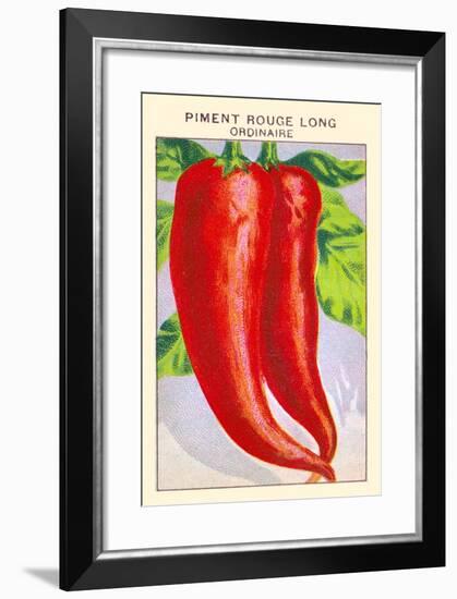 Piment Rouge Long Ordinaire-null-Framed Art Print