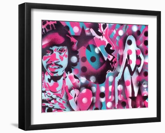 Pimp Daddy’s Lounge-Abstract Graffiti-Framed Giclee Print