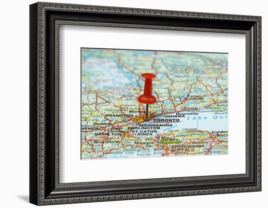 Pin Pointing At Toronto Canada-null-Framed Premium Giclee Print