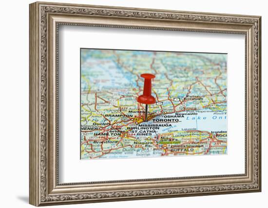 Pin Pointing At Toronto Canada-null-Framed Art Print