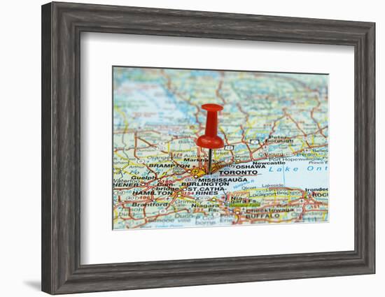 Pin Pointing At Toronto Canada-null-Framed Art Print