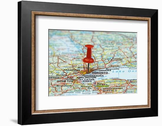 Pin Pointing At Toronto Canada-null-Framed Art Print