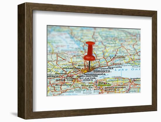 Pin Pointing At Toronto Canada-null-Framed Art Print