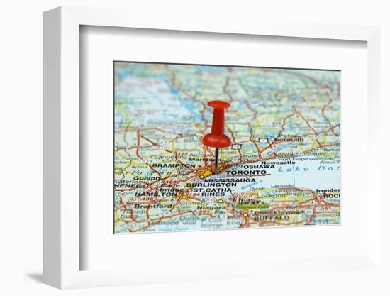 Pin Pointing At Toronto Canada-null-Framed Art Print