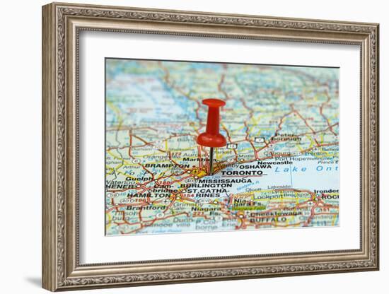 Pin Pointing At Toronto Canada-null-Framed Art Print