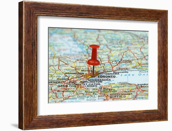 Pin Pointing At Toronto Canada-null-Framed Art Print