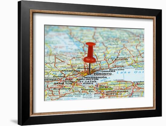 Pin Pointing At Toronto Canada-null-Framed Art Print