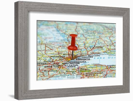 Pin Pointing At Toronto Canada-null-Framed Art Print