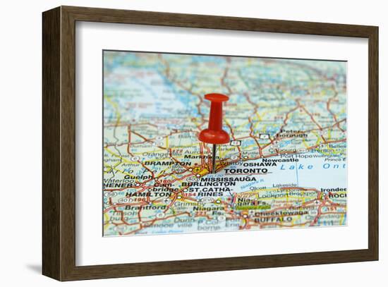 Pin Pointing At Toronto Canada-null-Framed Art Print