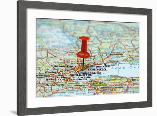 Pin Pointing At Toronto Canada-null-Framed Art Print