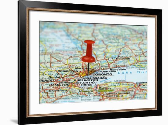 Pin Pointing At Toronto Canada-null-Framed Art Print