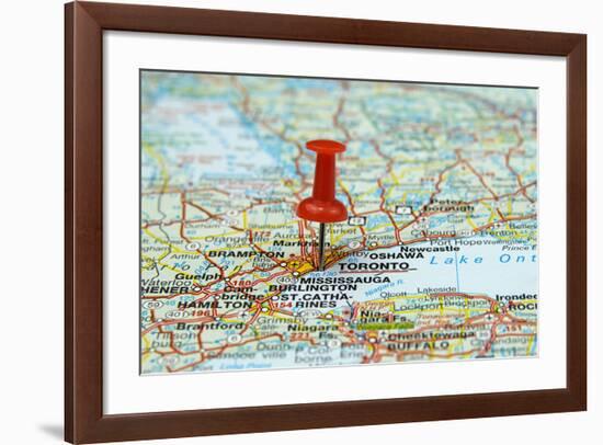 Pin Pointing At Toronto Canada-null-Framed Art Print