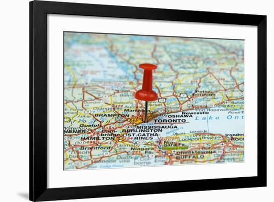 Pin Pointing At Toronto Canada-null-Framed Art Print