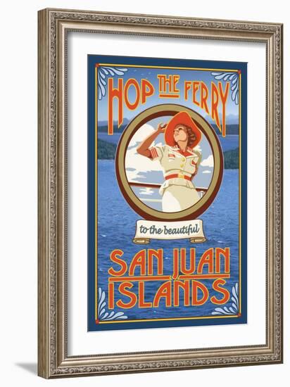 Pin, San Juan Islands, Washington-Lantern Press-Framed Art Print