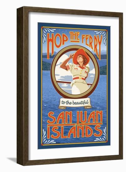 Pin, San Juan Islands, Washington-Lantern Press-Framed Art Print