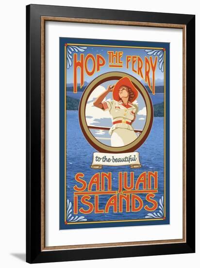 Pin, San Juan Islands, Washington-Lantern Press-Framed Art Print