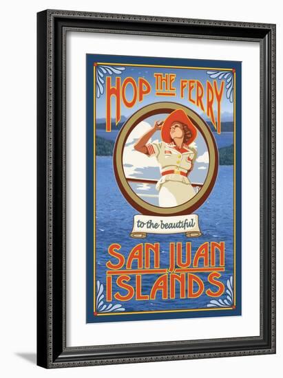 Pin, San Juan Islands, Washington-Lantern Press-Framed Art Print