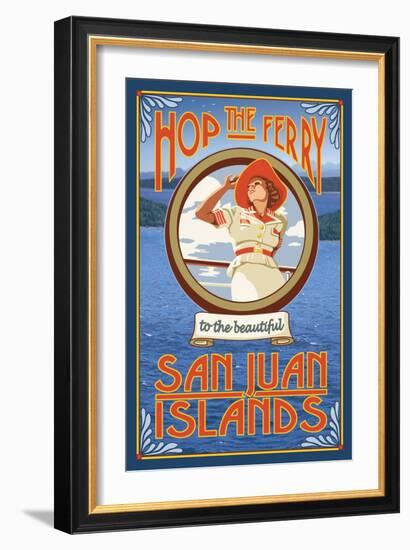 Pin, San Juan Islands, Washington-Lantern Press-Framed Art Print