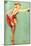 Pin-Up Fishing with Skirt Caught in Hook, 1940-null-Mounted Giclee Print