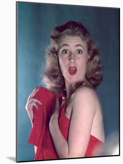 Pin-Up with Red Towel-Charles Woof-Mounted Photographic Print