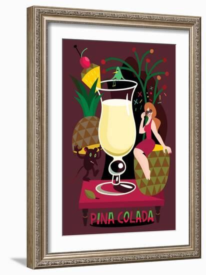 Pina Colada, 2017-Yuliya Drobova-Framed Giclee Print