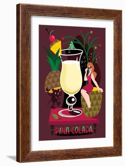 Pina Colada, 2017-Yuliya Drobova-Framed Giclee Print