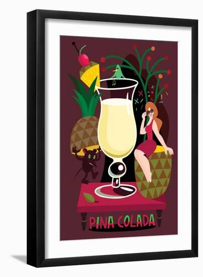 Pina Colada, 2017-Yuliya Drobova-Framed Giclee Print