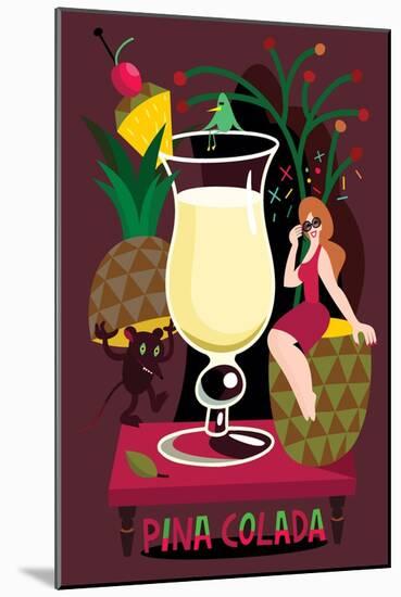 Pina Colada, 2017-Yuliya Drobova-Mounted Giclee Print