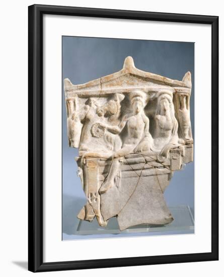 Pinax Fragment Depicting Funeral Banquet-null-Framed Giclee Print