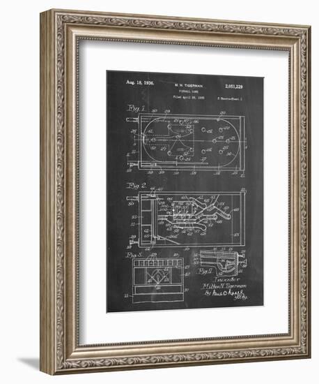 Pinball Machine Patent-null-Framed Art Print