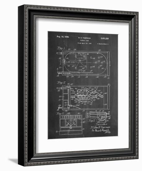 Pinball Machine Patent-null-Framed Art Print